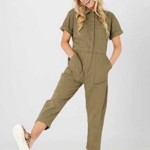 Ellison Jumpsuit - Safari Green - Size Small
